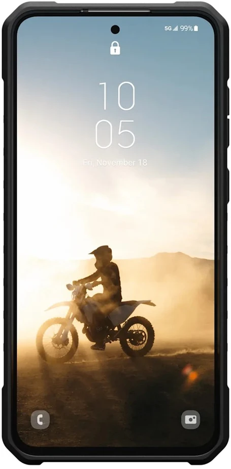 Dėklas Carruzzo Urban Armor Gear UAG Pathfinder skaidrus, pelenų/juodas - Samsung Galaxy S25 FE