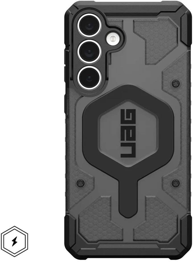 Dėklas Carruzzo Urban Armor Gear UAG Pathfinder skaidrus, pelenų/juodas - Samsung Galaxy S25 FE