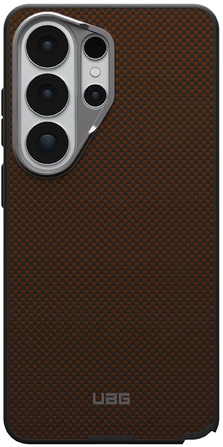 Carruzzo Urban Armor Gear UAG Fibr Armr dėklas, oranžinis/anglies pluošto - Samsung Galaxy S26 Ultra