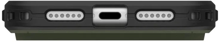 Dėklas Urban Armor Gear UAG Civilian Magsafe akiniai, alyvuogių/oranžiniai - iPhone 17 Pro Max