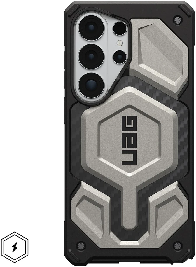 Carruzzo „Urban Armor Gear UAG Monarch Pro“ dėklas, titano spalvos, skirtas „Samsung Galaxy S26 Ultra“