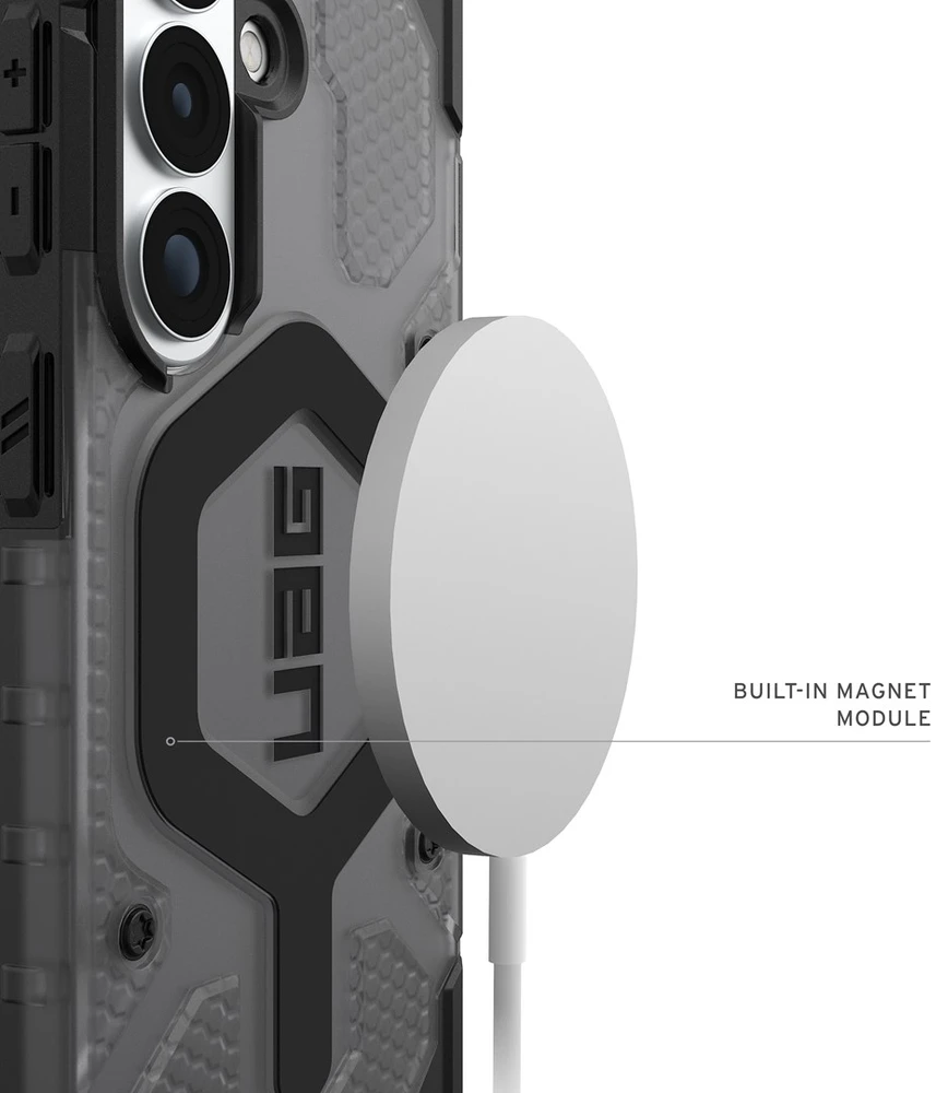 Dėklas Urban Armor Gear UAG Pathfinder skaidrus, pelenų/juodas - Samsung Galaxy S26