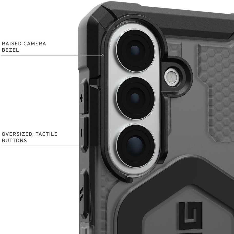Dėklas Urban Armor Gear UAG Pathfinder skaidrus, pelenų/juodas - Samsung Galaxy S26