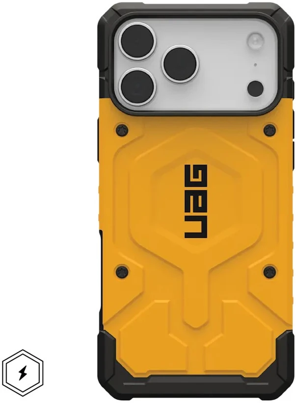 Dėklas „Urban Armor Gear“ „UAG Pathfinder Magsafe“, „Heritage Geltona“ – „iPhone 17 Pro Max“