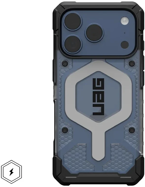 Urban Armor Gear Dėklas UAG Pathfinder Clear Magsafe,Ice/Sidabrinis - iPhone 17 Pro