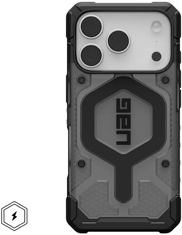 Urban Armor Gear Dėklas UAG Pathfinder Clear Magsafe,Ash/Juodas - iPhone 17 Pro