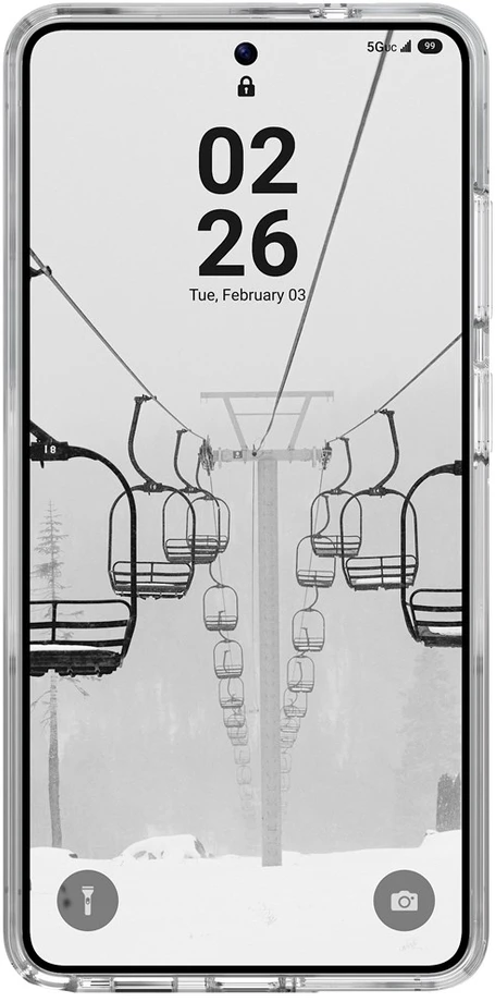 Carruzzo Urban Armor Gear Scout mobiliojo telefono dėklas 17,5 cm (6.9″) Permatomas, Balta