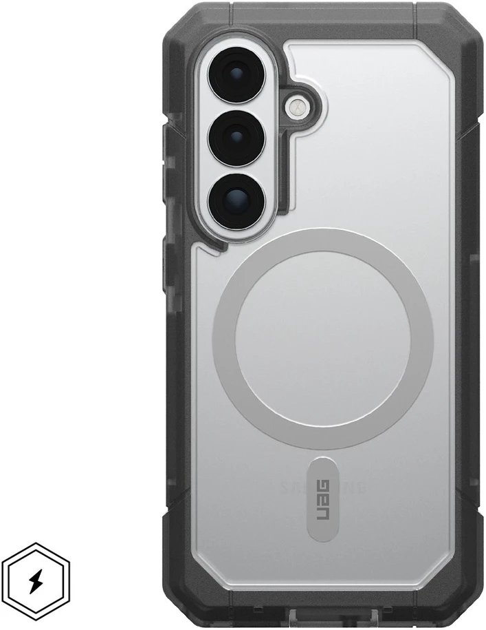 Dėklas „Urban Armor Gear“ UAG Trooper, skaidrus/peleninis – „Samsung Galaxy S26“