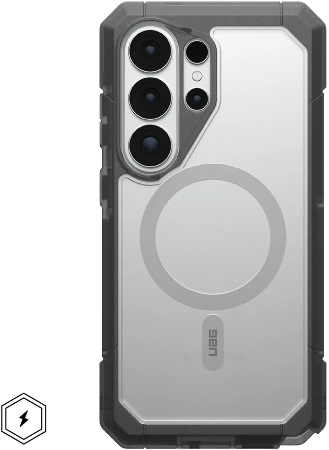 Dėklas Urban Armor Gear UAG Trooper, skaidrus/pelenų spalvos – Samsung Galaxy S26 Ultra