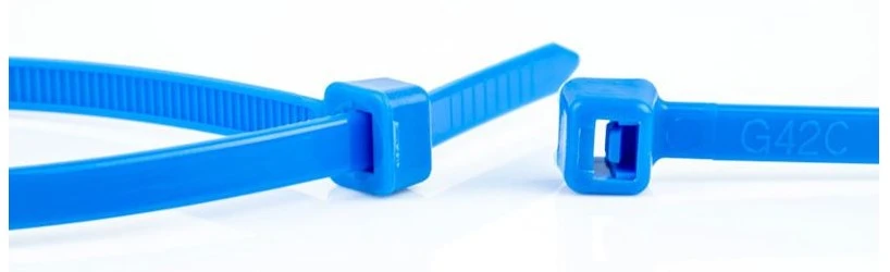 Carruzzo WKK 110226671 kabelių tvirtinimo dirželis Atjungiamas kabelių tvirtinimo dirželis Plastikas, Poliamidas Mėlyna 100 vnt