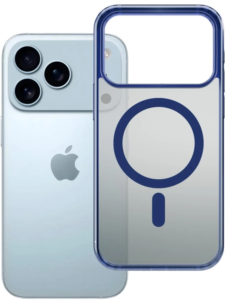 Dėklas 3MK Frosty MagDėklas iPhone 17 Pro mėlynas