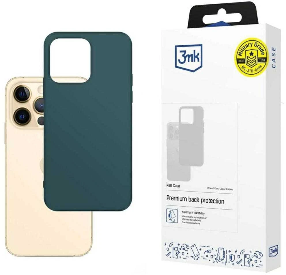 Dėklas 3MK Matt Case skirtas iPhone 13 Pro žalios spalvos