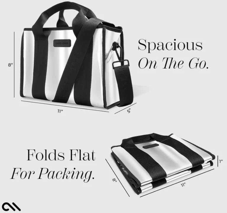 Case-Mate Mini Travel Tote Bag - Atsparus vandeniui travel shoulder bag (Sidabrinis Chrome)