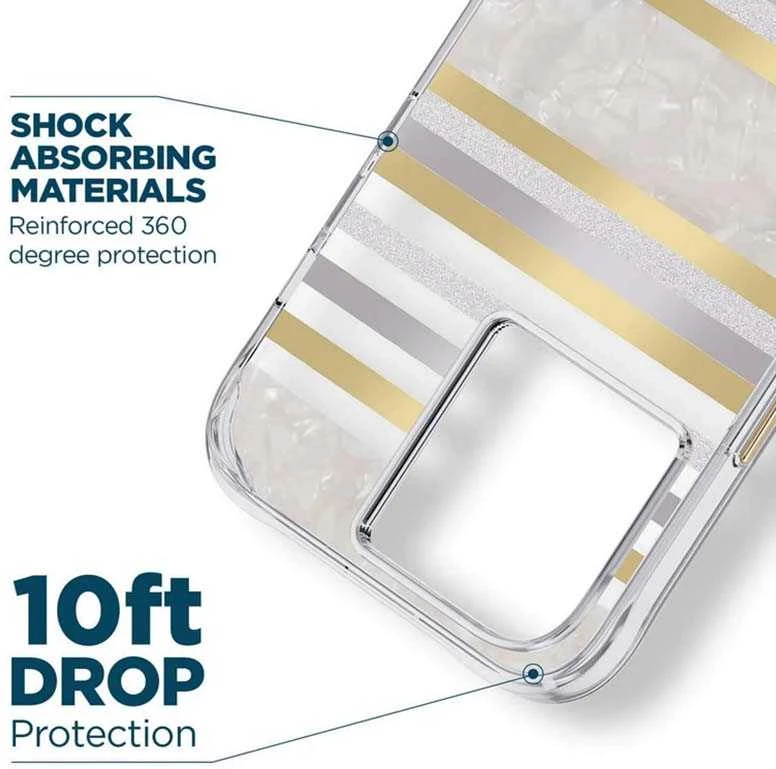 Case-Mate Pearl Stripes MagSafe - dėklas decorated su mother-of-pearl skirtas Apple iPhone 14 Pro Max Pearl Stripes