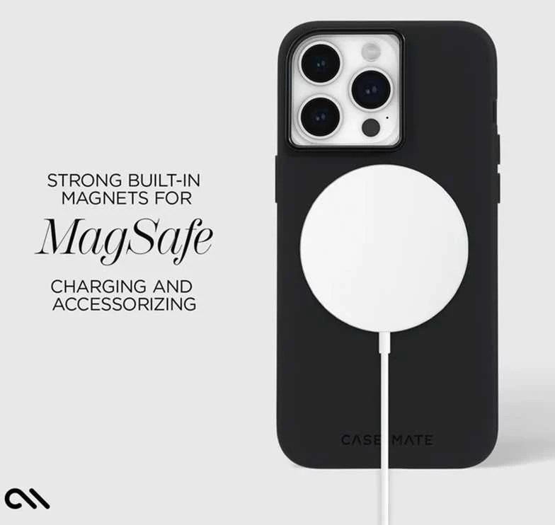 Case-Mate Silicone MagSafe - dėklas skirtas Apple iPhone 15 Pro Max Juodas