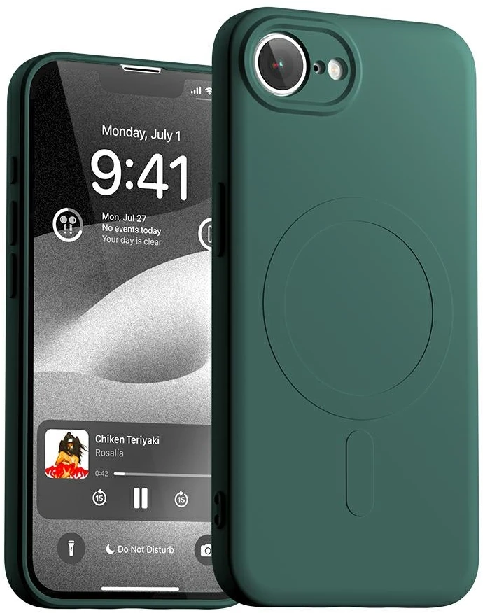 Dėklas Mercury Semi-Silicone MagSafe Apple iPhone 16E / 17e žalias