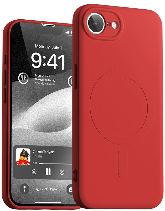Dėklas Mercury Semi-Silicone MagSafe Apple iPhone 16e / 17e red