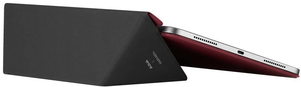 Dėklas PITAKA MagEZ Folio 3, skirtas iPad Air 11″ M2/M3/M4, Harvard Crimson