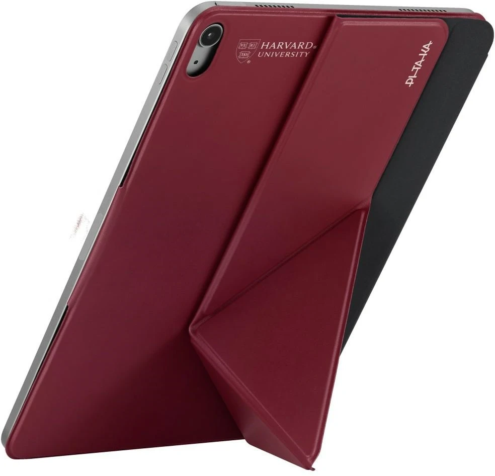 Dėklas PITAKA MagEZ Folio 3, skirtas iPad Air 11″ M2/M3/M4, Harvard Crimson