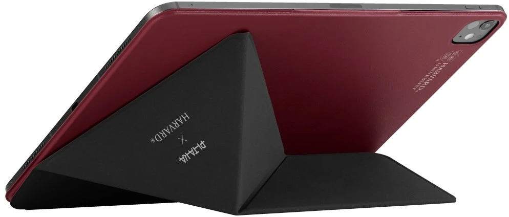 Dėklas PITAKA MagEZ Folio 3, skirtas iPad Pro 11″ M4 / M5, Harvard Crimson
