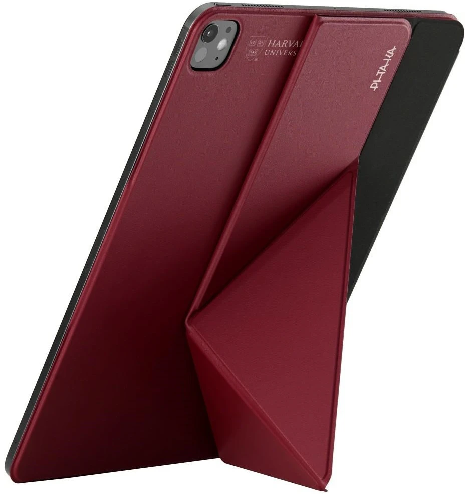Dėklas PITAKA MagEZ Folio 3, skirtas iPad Pro 13″ M4 / M5, Harvard Crimson