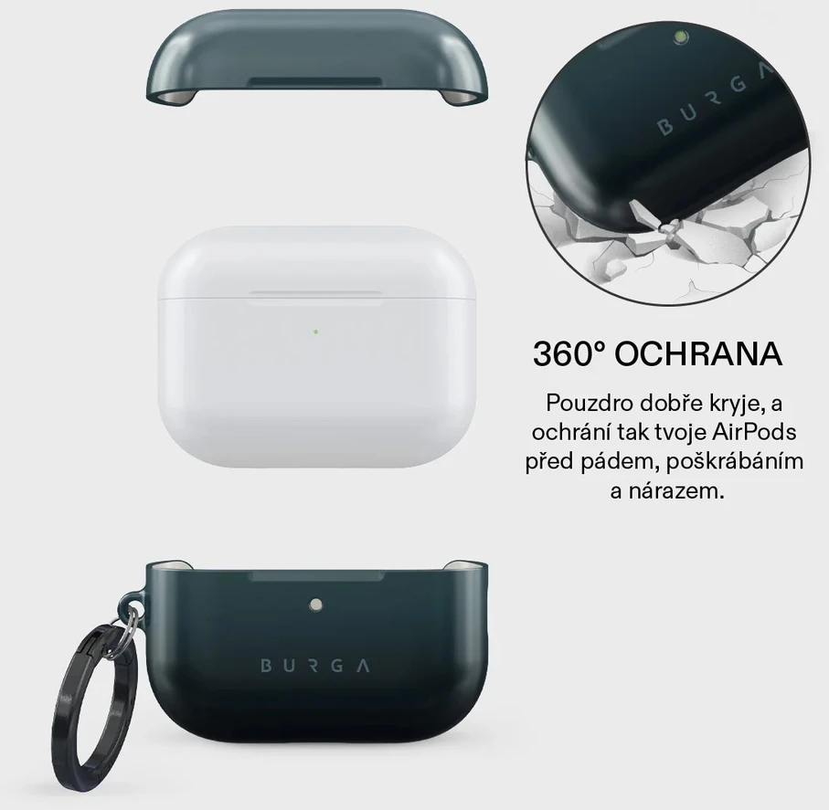 Cases And Covers Burga Airpods dėklas, Juodas Hole – Airpods Pro 3