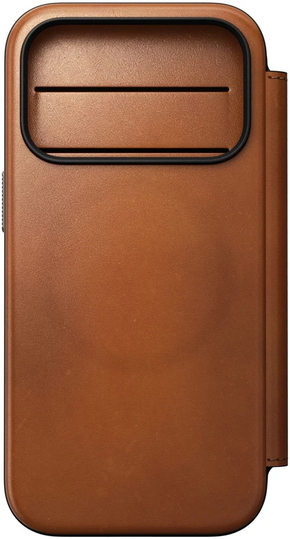Cases and Covers - Flip Nomad Modern odinis dėklas-knygelė, saddle (Horween) – iPhone 18 Pro/17 Pro