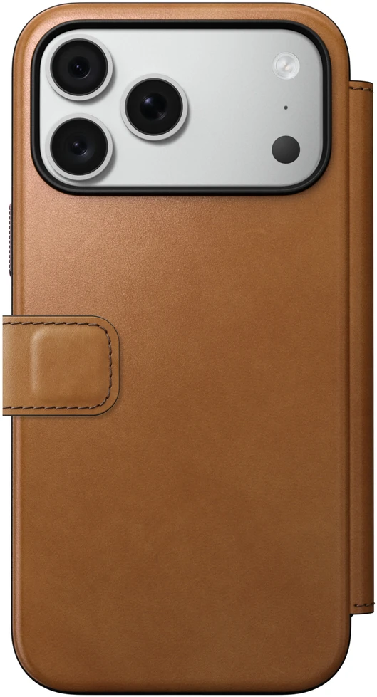 Cases and Covers - Flip Nomad Modern odinis dėklas-knygelė, english tan – iPhone 18 Pro Max/17 Pro Max