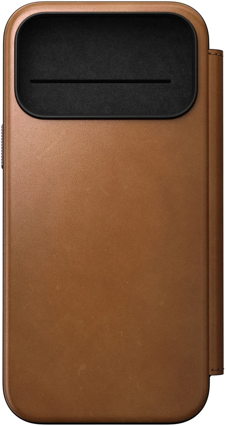 Cases and Covers - Flip Nomad Modern odinis dėklas-knygelė, english tan – iPhone 18 Pro Max/17 Pro Max