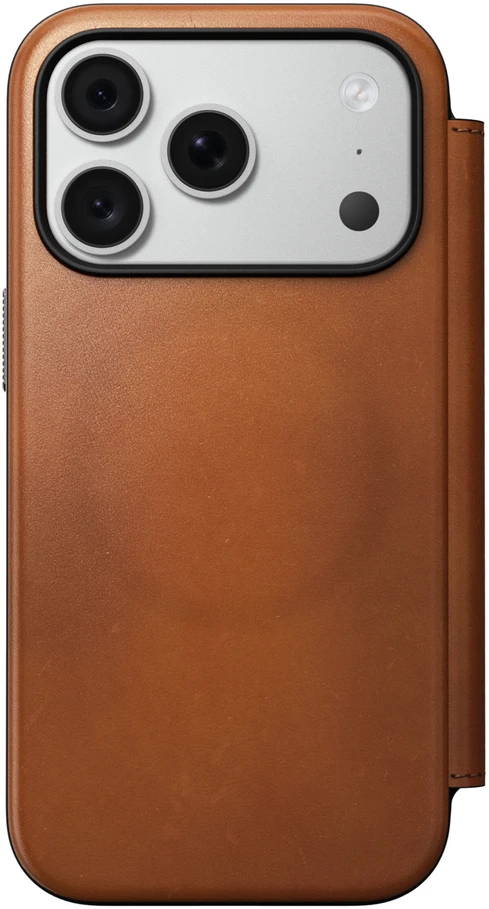 Cases and Covers - Flip Nomad Modern odinis dėklas-knygelė, saddle (Horween) – iPhone 18 Pro/17 Pro