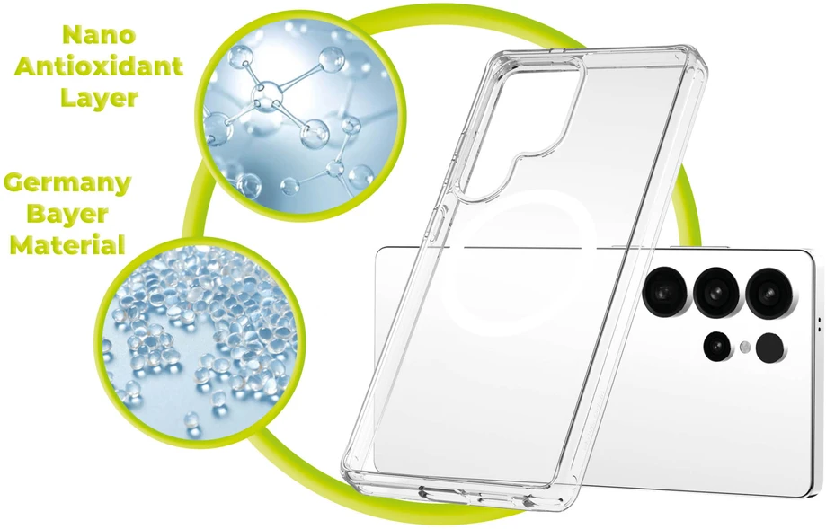 Cases And Covers Alza Mobile Origin Lengvas dėklas, MagSafe, skaidrus - Samsung Galaxy S25 Ultra