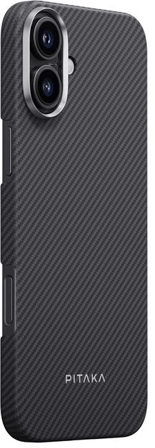 Dėklas Pitaka Ultra-Slim Case, Juodas/Pilkas Twill - iPhone 16 Plus