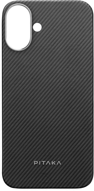 Dėklas Pitaka Ultra-Slim Case, Juodas/Pilkas Twill - iPhone 16 Plus