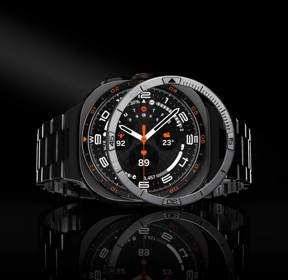 Spigen Bezel Tune (Pilot), sidabrinis – Samsung Galaxy Watch Ultra 2 47mm