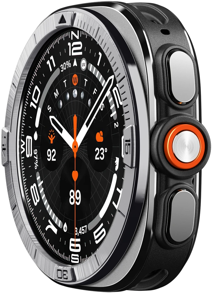 Spigen Bezel Tune (Pilot), sidabrinis – Samsung Galaxy Watch Ultra 2 47mm