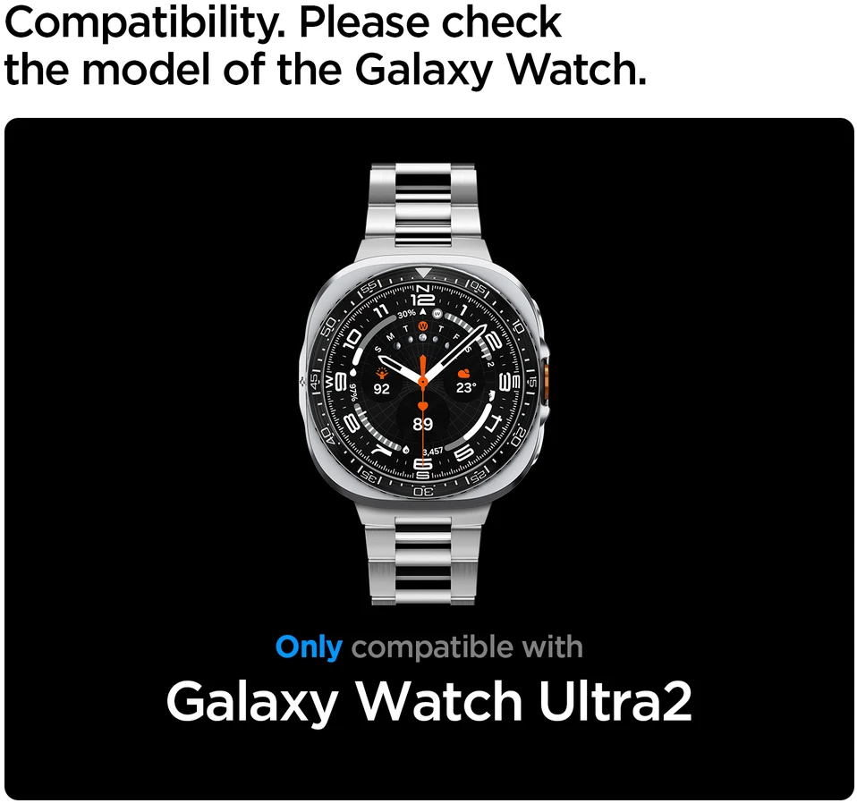 Spigen Bezel Tune Pro (Diver), juodas – Samsung Galaxy Watch Ultra 2 47mm