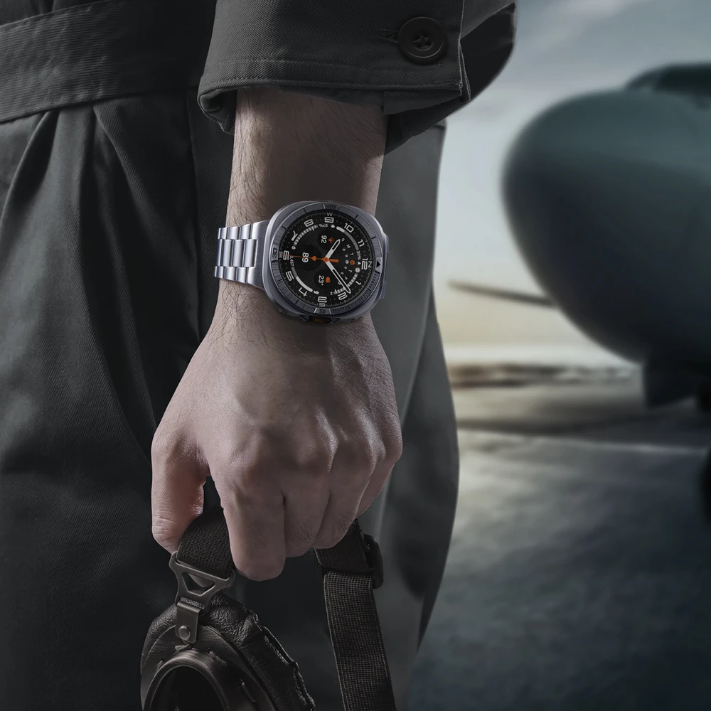 Spigen Bezel Tune Pro (Pilot), sidabrinis – Samsung Galaxy Watch Ultra 2 47mm