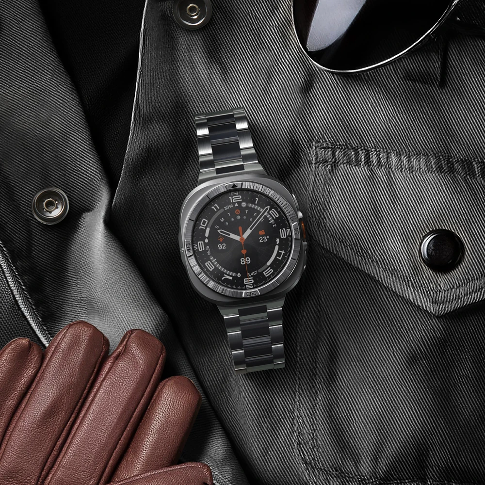 Spigen Bezel Tune Pro (Pilot), sidabrinis – Samsung Galaxy Watch Ultra 2 47mm