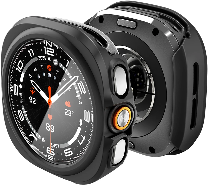 Spigen Thin Fit 360, juodas – Samsung Galaxy Watch Ultra 2 47mm