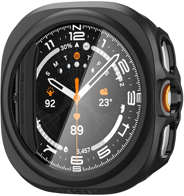 Spigen Thin Fit 360, juodas – Samsung Galaxy Watch Ultra 2 47mm