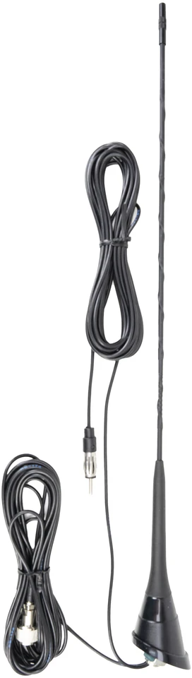 CB antena PNI Duplex 2000 CB-FM, 26-28MHz (CB), 87-108MHz (FM), CB kabelis ir FM kabelis 5 metrai, stiklo pluoštas, ilgis 490 mm