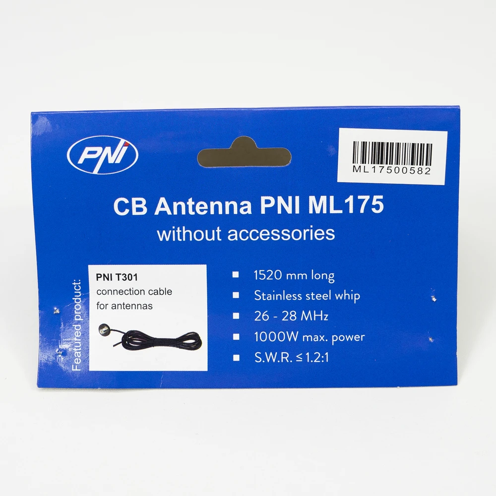 CB antena PNI ML175, ilgis 152 cm, 26-28 MHz, 1000 W, be kabelio