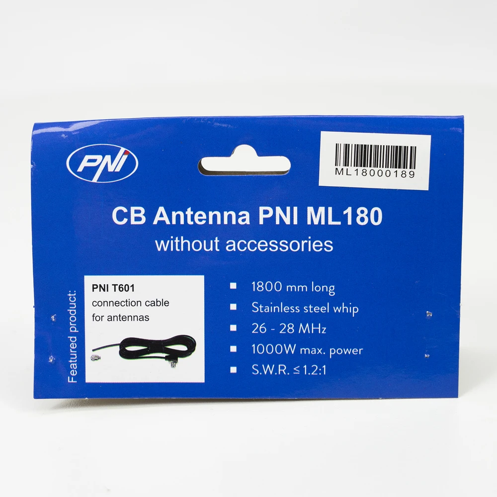 CB antena PNI ML180, ilgis 180 cm, 26-30MHz, 600W, be laido