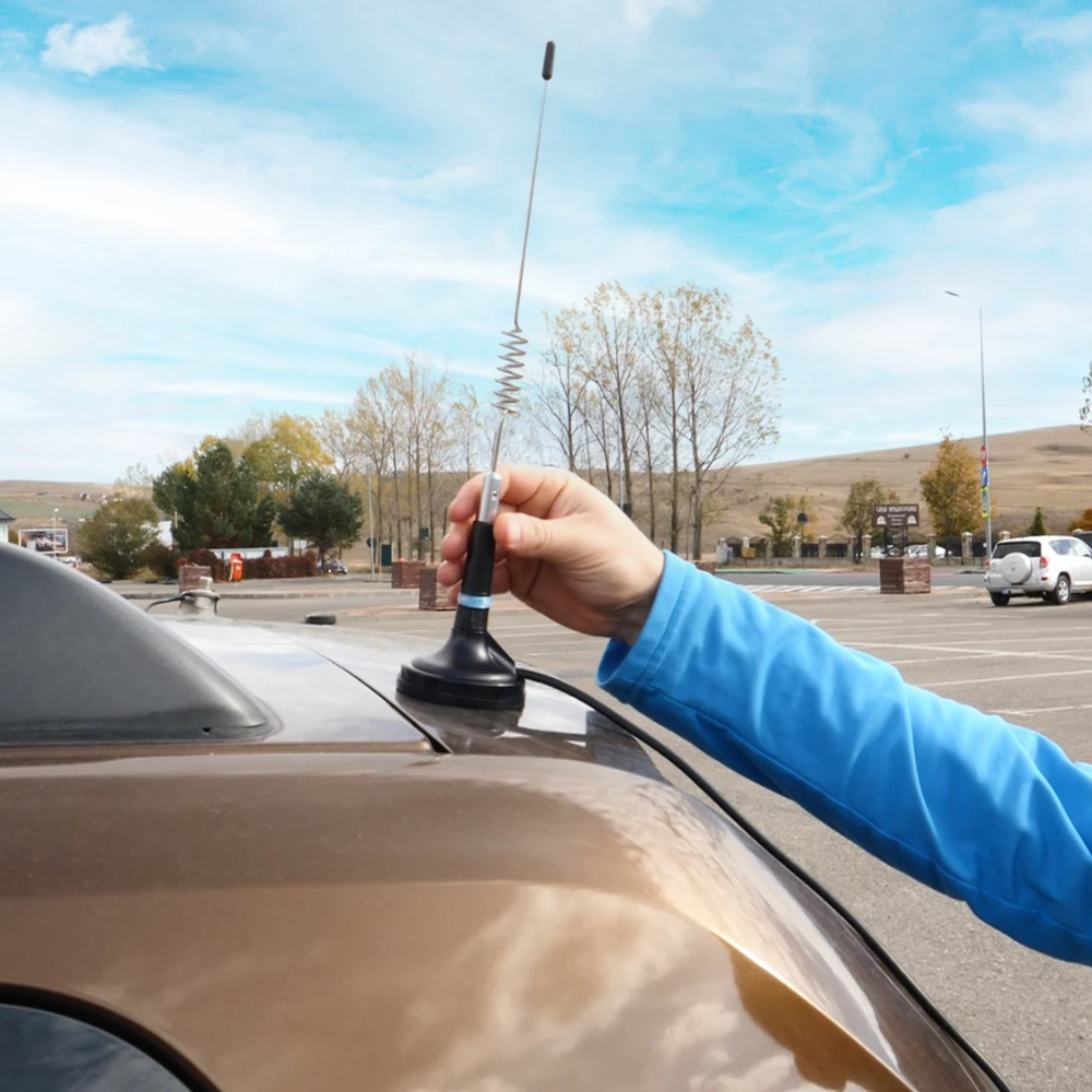 CB antena PNI ML29, ilgis 29 cm, su pridedamu 70 mm skersmens magnetiniu pagrindu ir RG58 kabeliu