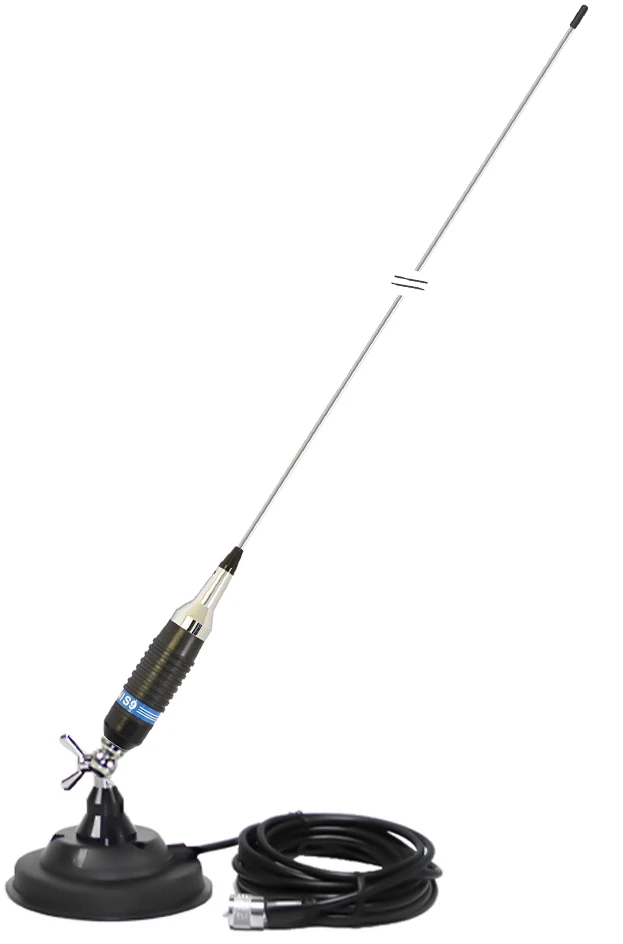 CB antena PNI S9, ilgis 120 cm, su pridedamu „butterfly“ magnetiniu pagrindu PNI 120 / DV 125 mm