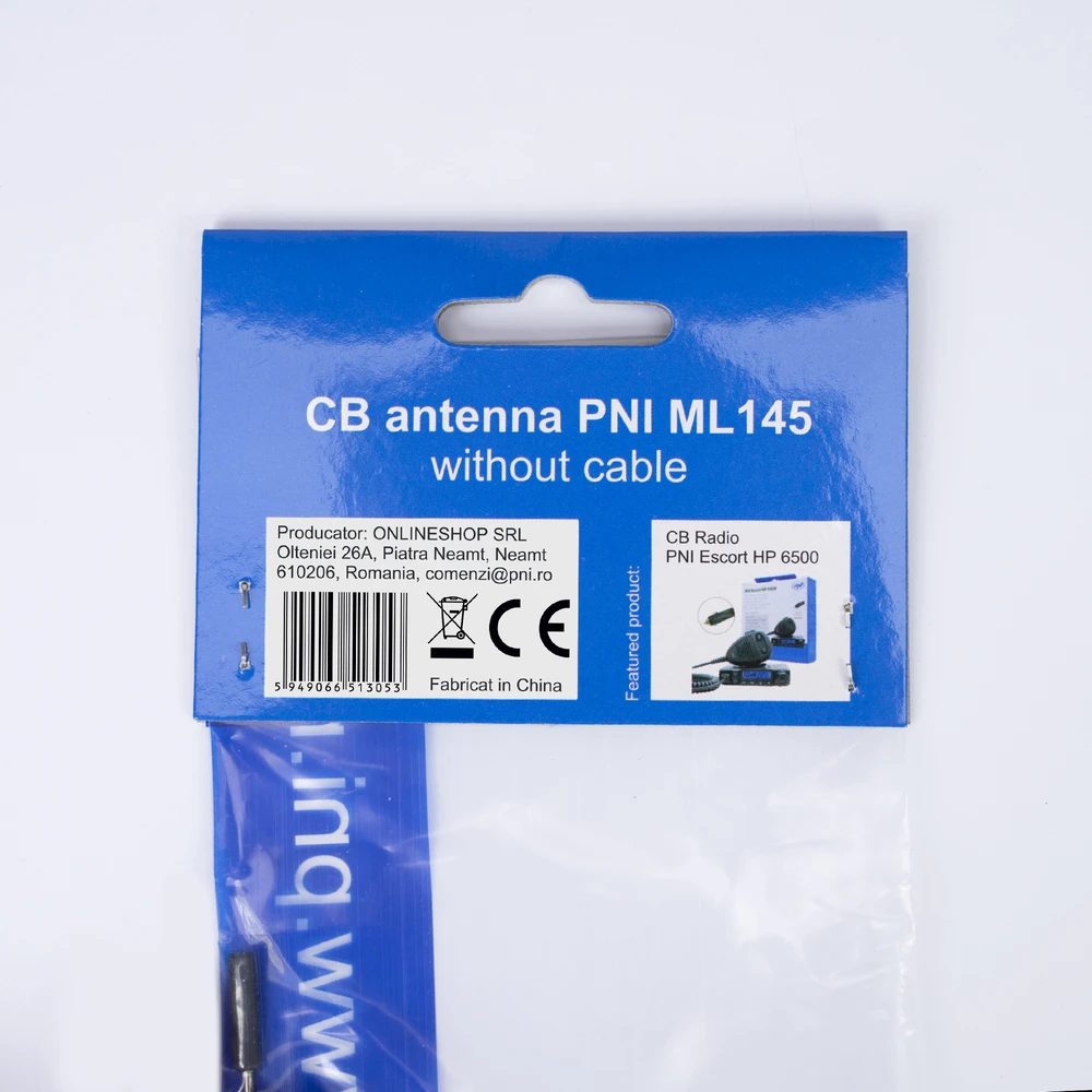 CB PNI antena ML145, ilgis 145 cm, 26-30MHz, 400W, be kabelio