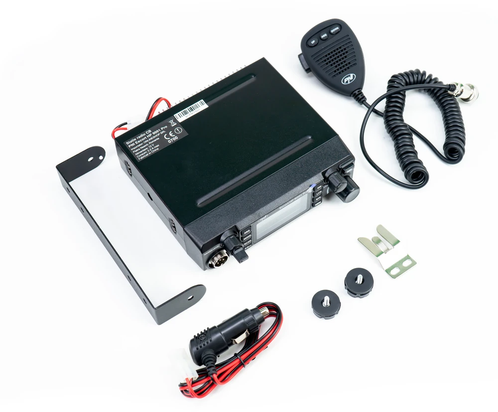 CB PNI ESCORT HP 9001 PRO ASQ radijo stoties rinkinys + CB PNI ML145 antena su 145 / PL magnetu