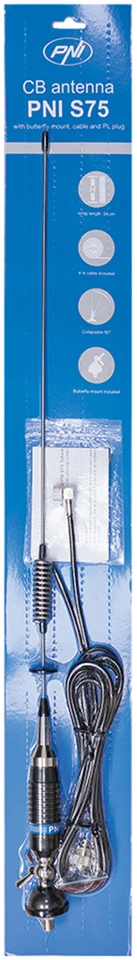 CB PNI Escort radijo stoties rinkinys HP 8000L ASQ + CB PNI S75 antena su kabeliu ir tvirtinimo laikikliu