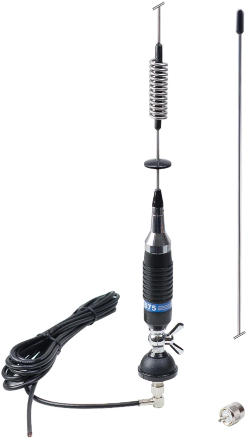 CB PNI Escort radijo stoties rinkinys HP 8000L ASQ + CB PNI S75 antena su kabeliu ir tvirtinimo laikikliu