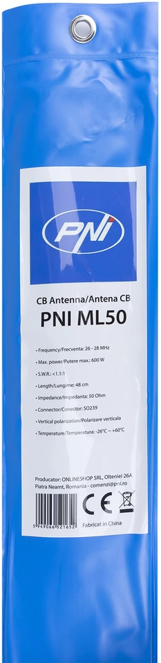 CB PNI ML50 antena, ilgis 48cm, 26-28MHz, 600W